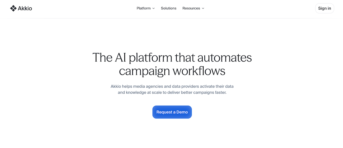 Screenshot of Akkio