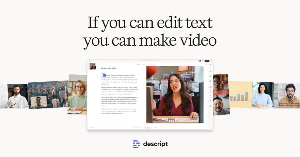 Screenshot of Descript