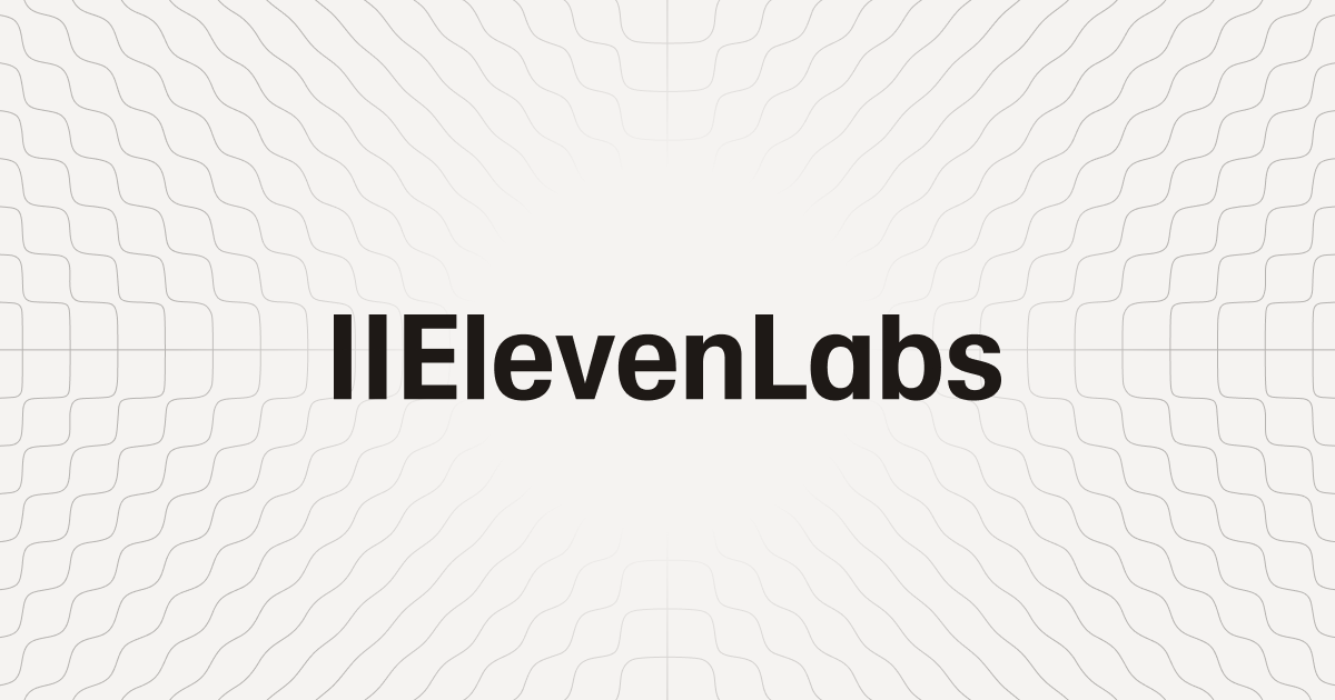 Screenshot of ElevenLabs