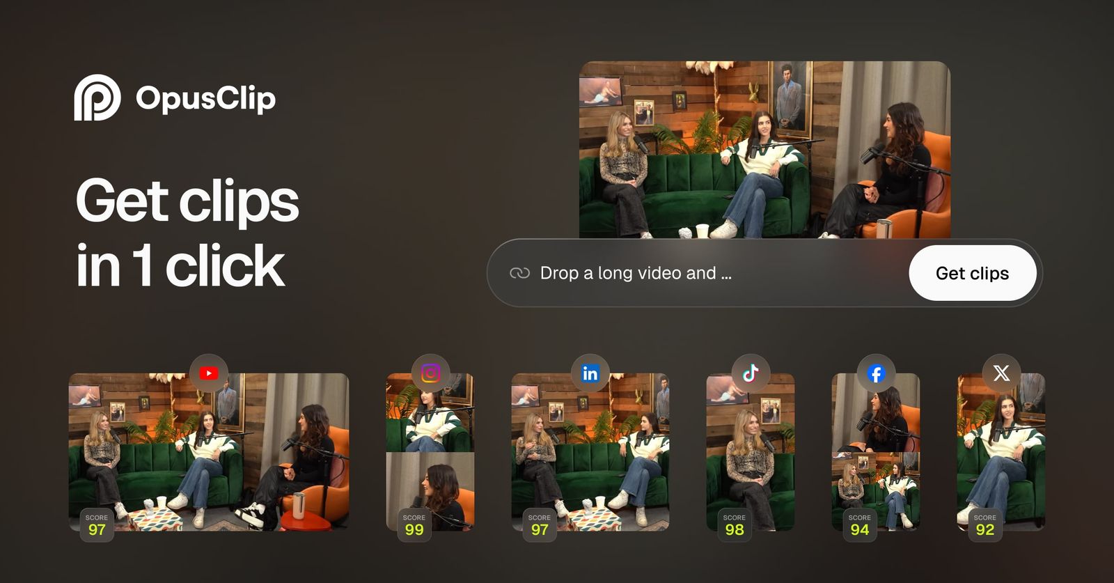 Screenshot of Opus Clip