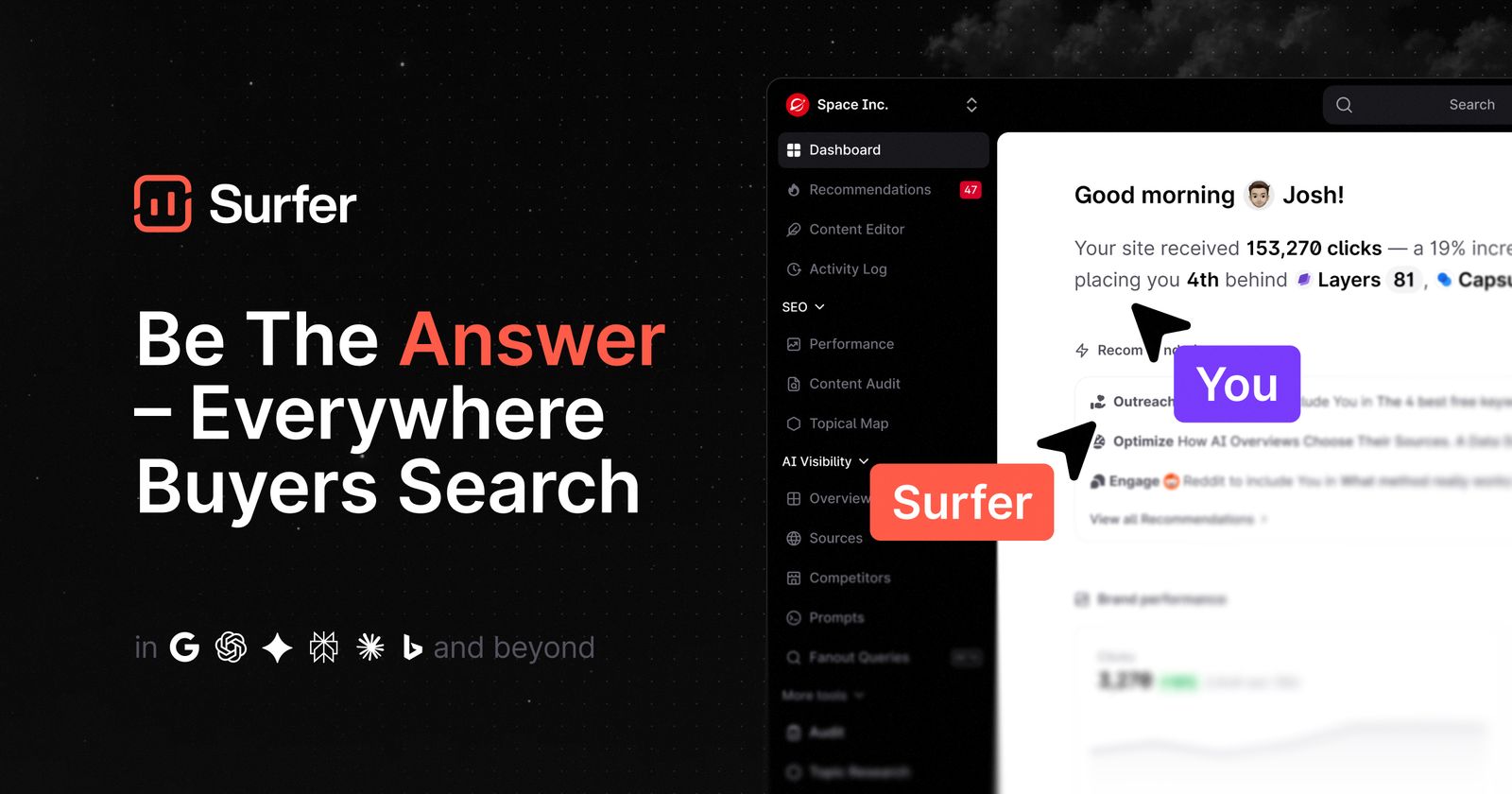 Screenshot of Surfer SEO